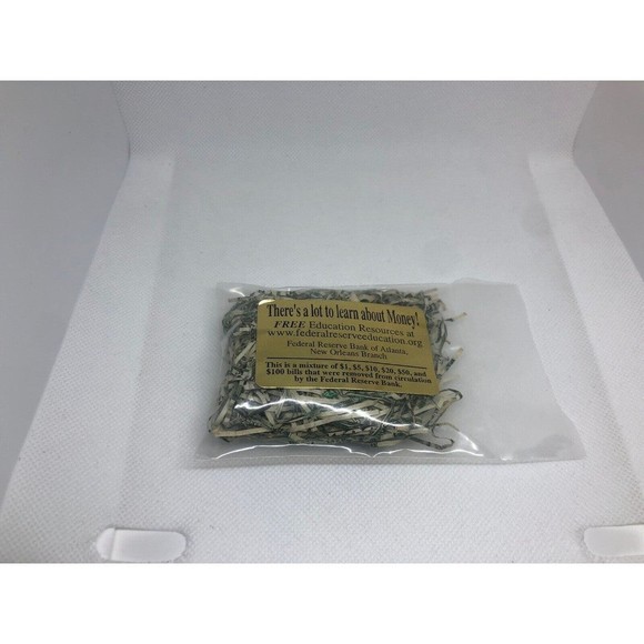 Shredded CASH Money Genuine Currency Bag Prank Bag Gift Grass Like Shreds - Picture 2 of 3